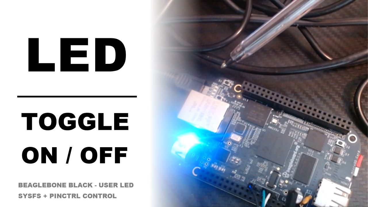 Toggling a BeagleBone Black USER LED via sysfs